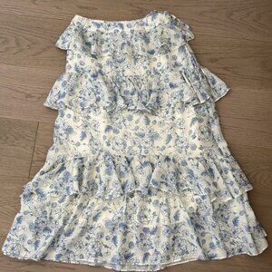 Aster the Label Floral Blue and White Skirt, Size Small